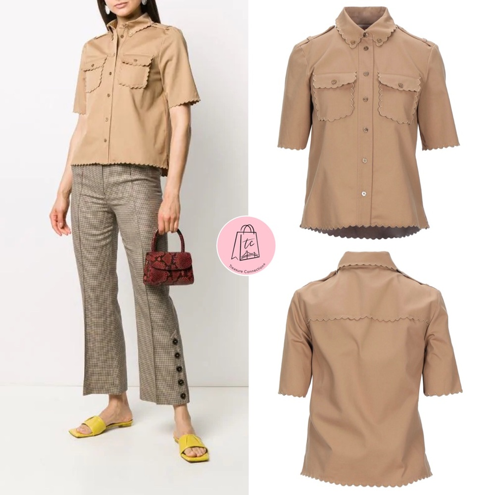 New - TORI BURCH Twill Safari Shirt (size8)